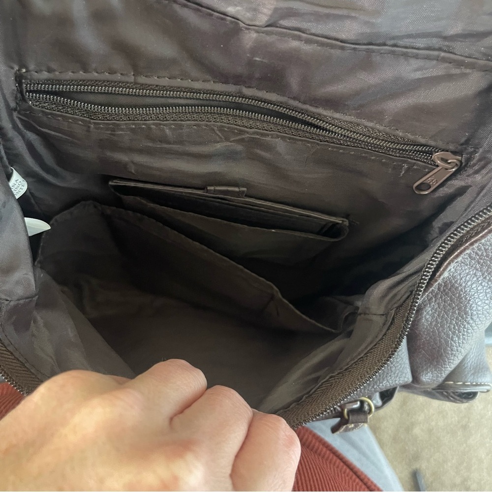 Brown Leather Backpack - image 4